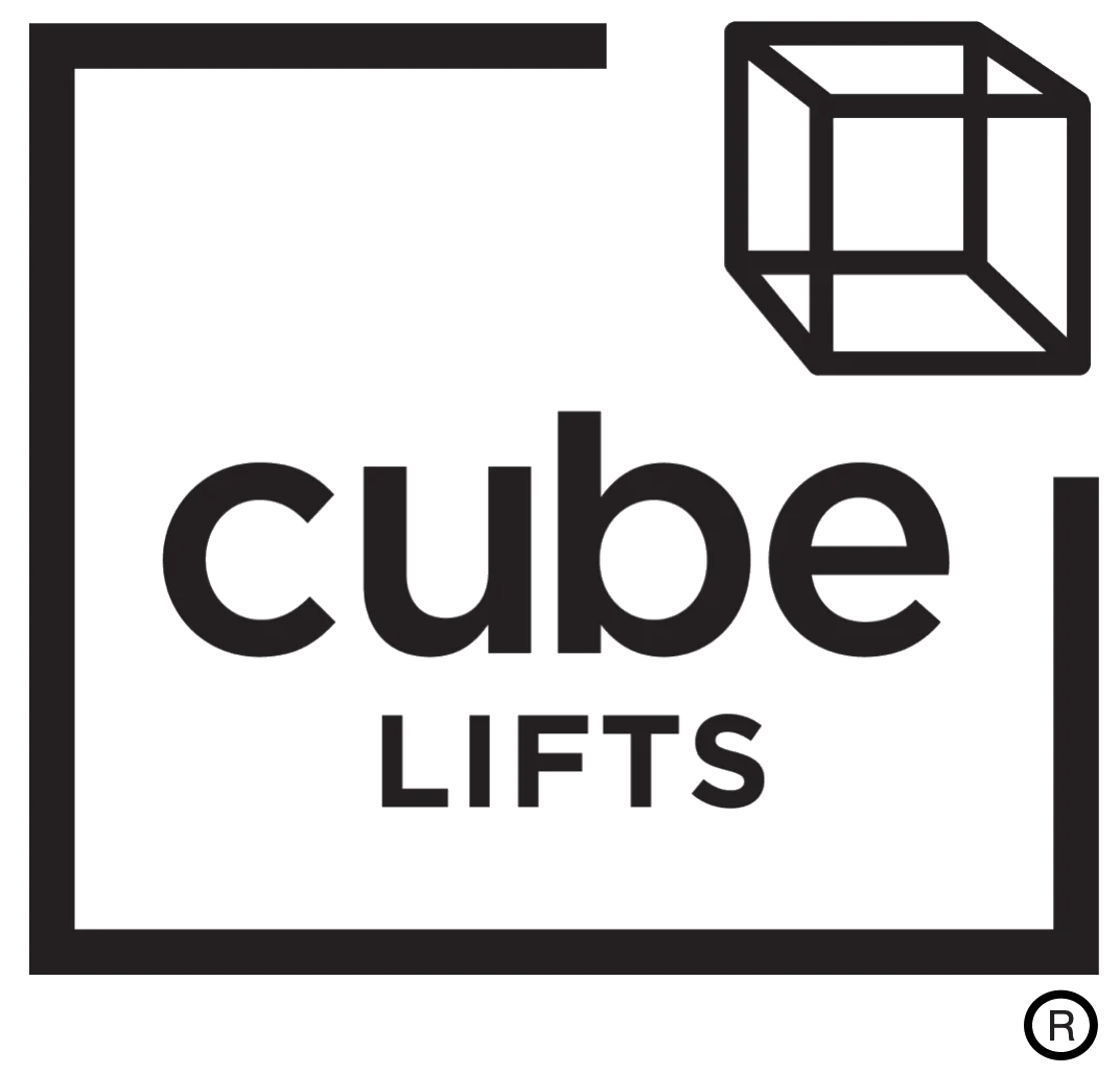 Cube Lifts logo, maker of home elevators