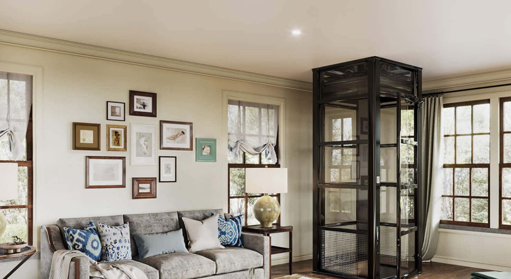 Cube Lifts, a compact, air-powered home elevator 